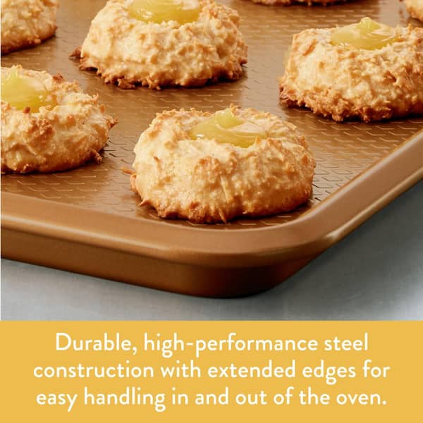 Wilton Perfect Results Premium Non-Stick Bakeware Cookie Baking Sheets Set,  2-Piece, Steel