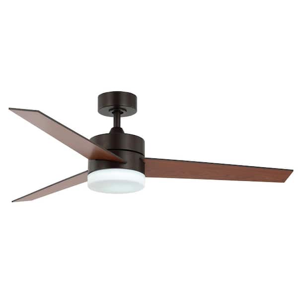 Ansigt opad Strædet thong Bedrift WINGBO 52 in. Integrated LED Old Bronze Modern Ceiling Fan with Lights and  Remote Control, Contemporary Ceiling Fan WBCF-Q001-NB - The Home Depot