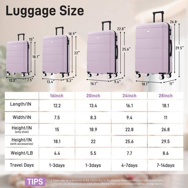 LIVACA 6-Piece Lightweight ABS Plastic Hardshell Luggage Set with