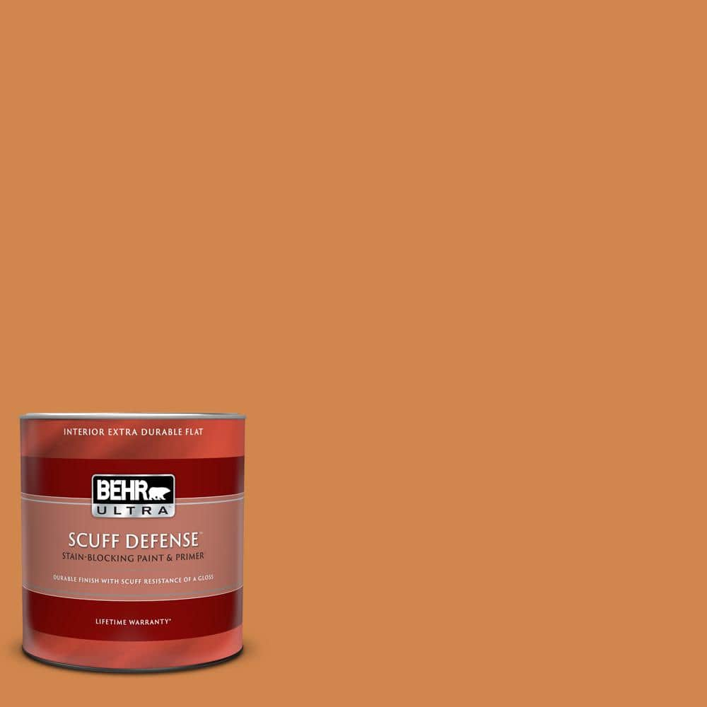 BEHR ULTRA 1 qt. #PPU3-03 Flaming Torch Extra Durable Flat Interior Paint &  Primer 172304 - The Home Depot