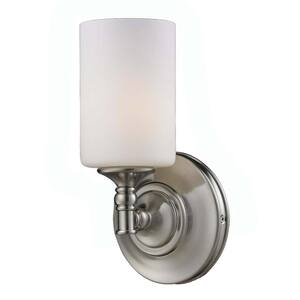 Westinghouse Enzo James 1-Light Brushed Nickel Wall Mount Sconce 6369500