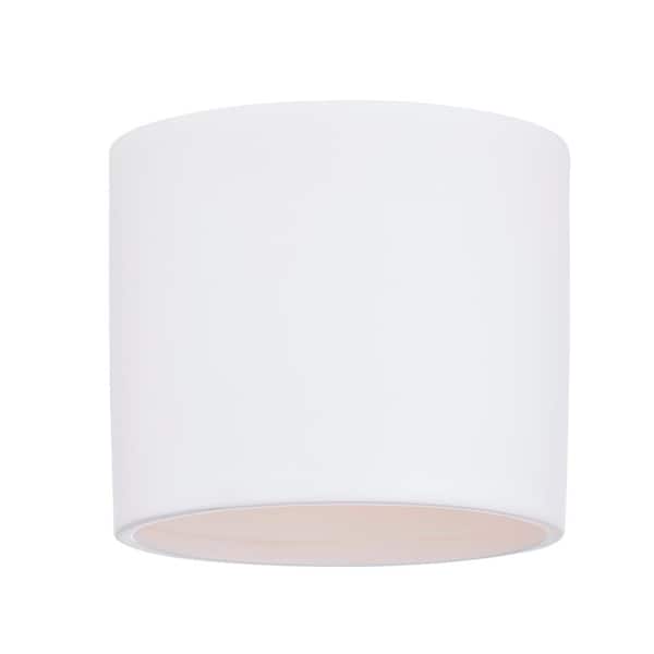 Fifth and Main Lighting Abyss 7 in. 1-Light Matte White Flush Mount