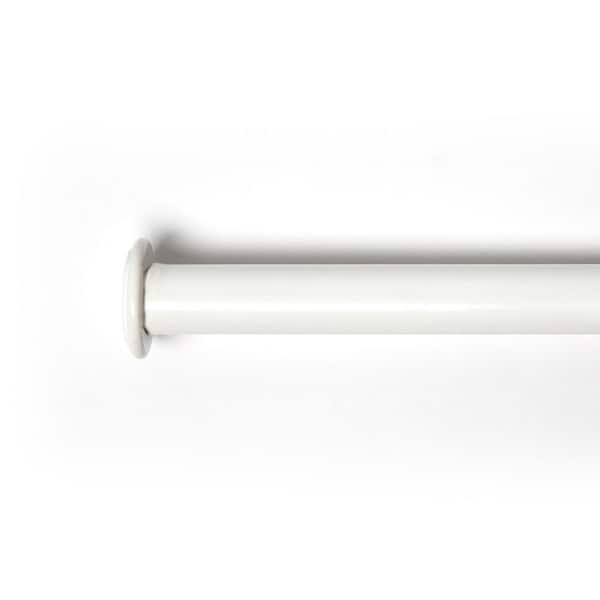 168 In Single Curtain Rod, Curtain Rods White