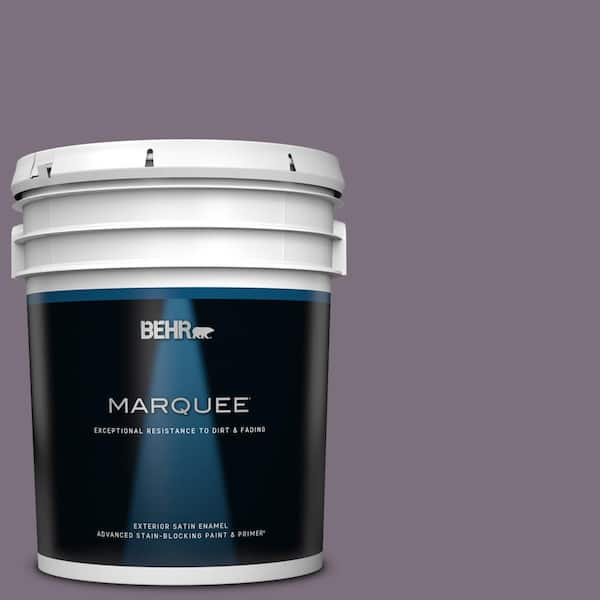 BEHR MARQUEE 5 gal. #PPU17-17 Plum Shadow Satin Enamel Exterior Paint & Primer