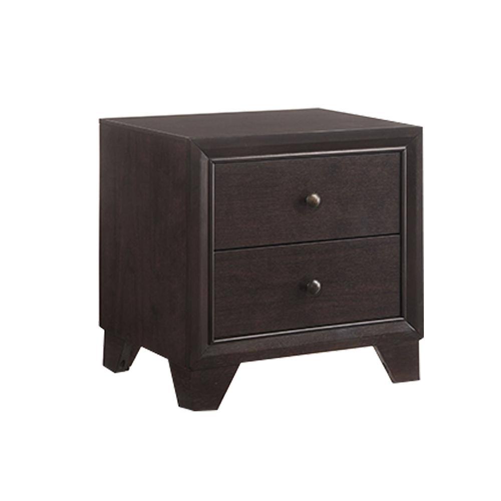Madison Espresso Elegance 2-Drawer Nightstand