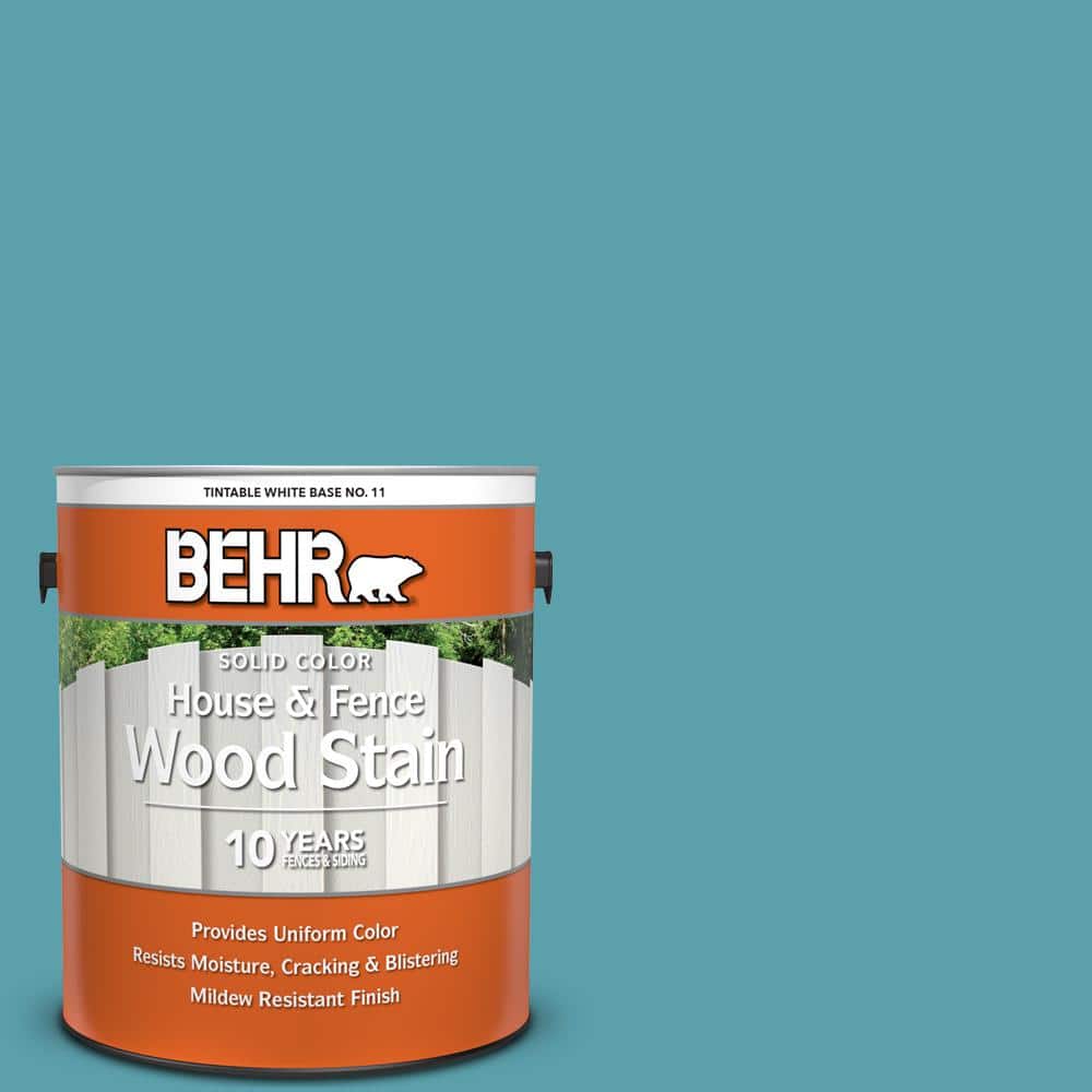 1 gal. #BIC-53 Turquoise Solid Color House and Fence Exterior Wood Stain