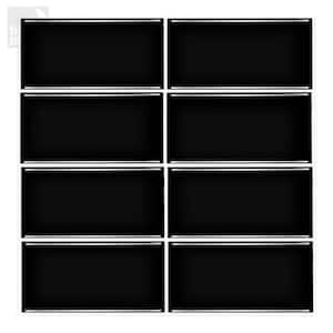 10-sheets Straight Black 12 in. x 12 in. Peel and Stick Self-Adhesive Mosaic Wall Tile Backsplash 10 sq.ft. / pack