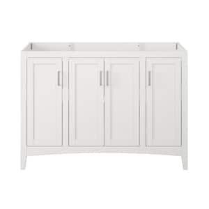 Tilton 48 in W x 21.5 in D x 34.2 in H Folding Bath Vanity Cabinet without Top in White Finish