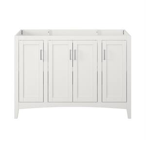 Tilton 48 in W x 21.5 in D x 34.15 in H Folding Bath Vanity Cabinet without Top in White Finish