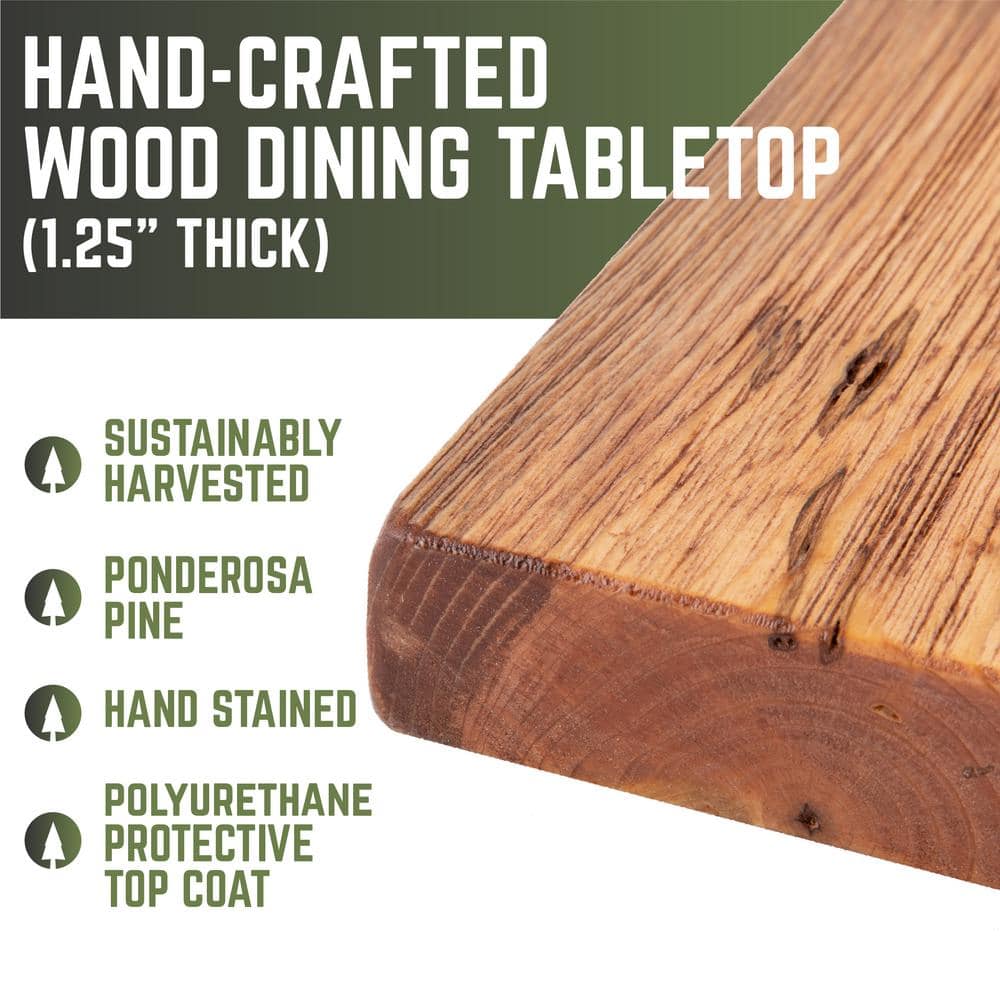 Sunset Cedar Pine Solid Wood Dining Tabletop, 60 in