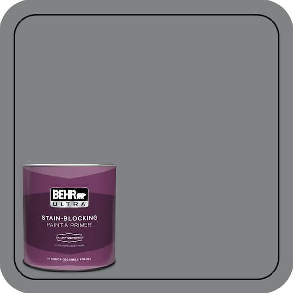 BEHR ULTRA 1 qt. #PPU26-03 Legendary Gray Extra Durable Eggshell Enamel Interior Paint & Primer