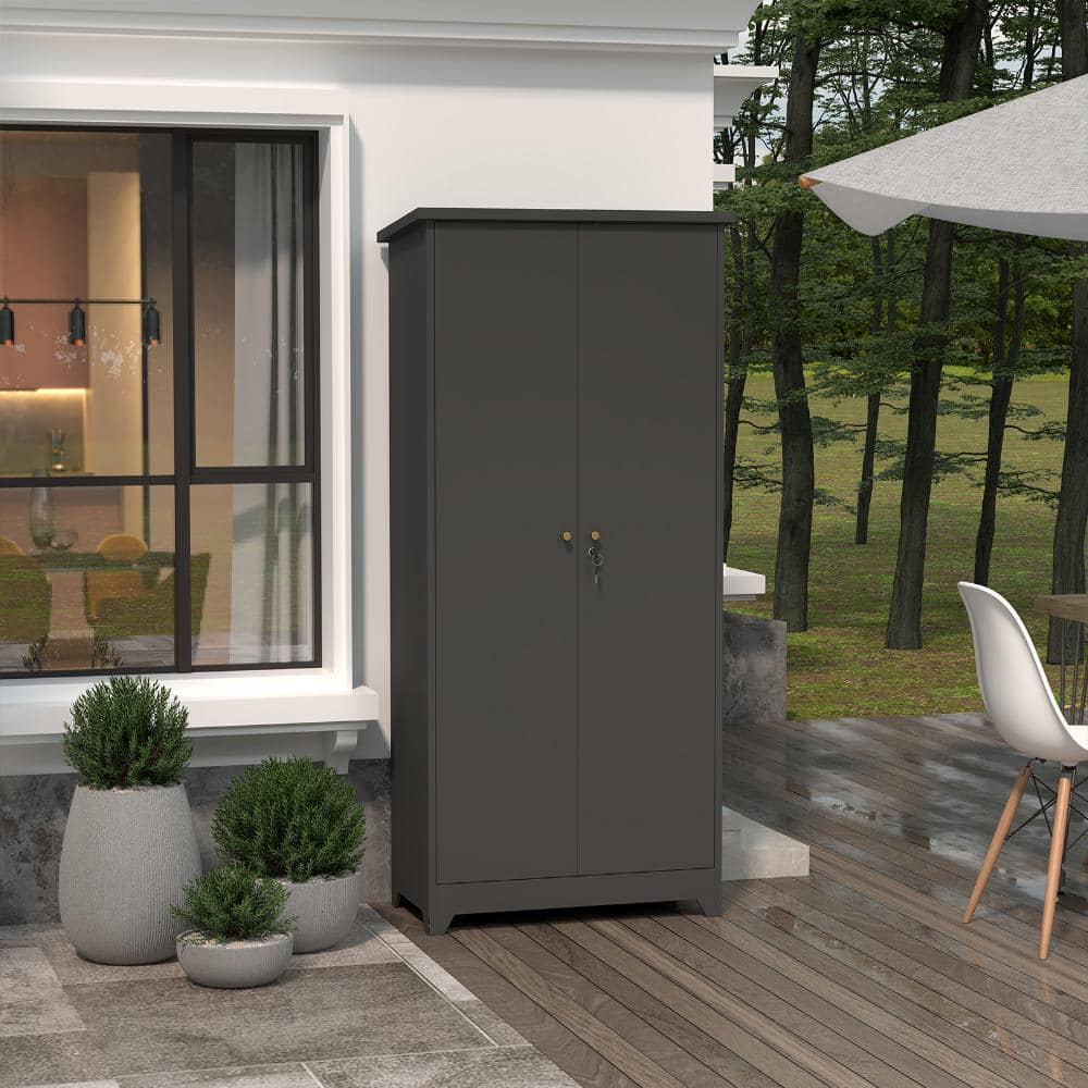 30.1 in. W x 15.0 in. D x 72.0 in. H Metal Lockable Outdoor