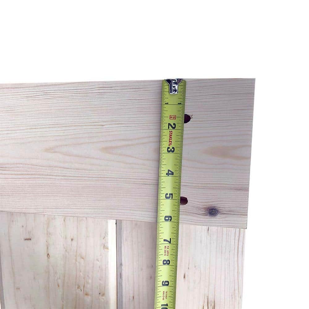 84" Unfinished Knotty Pine Interior Barn Door with K-Bar Design