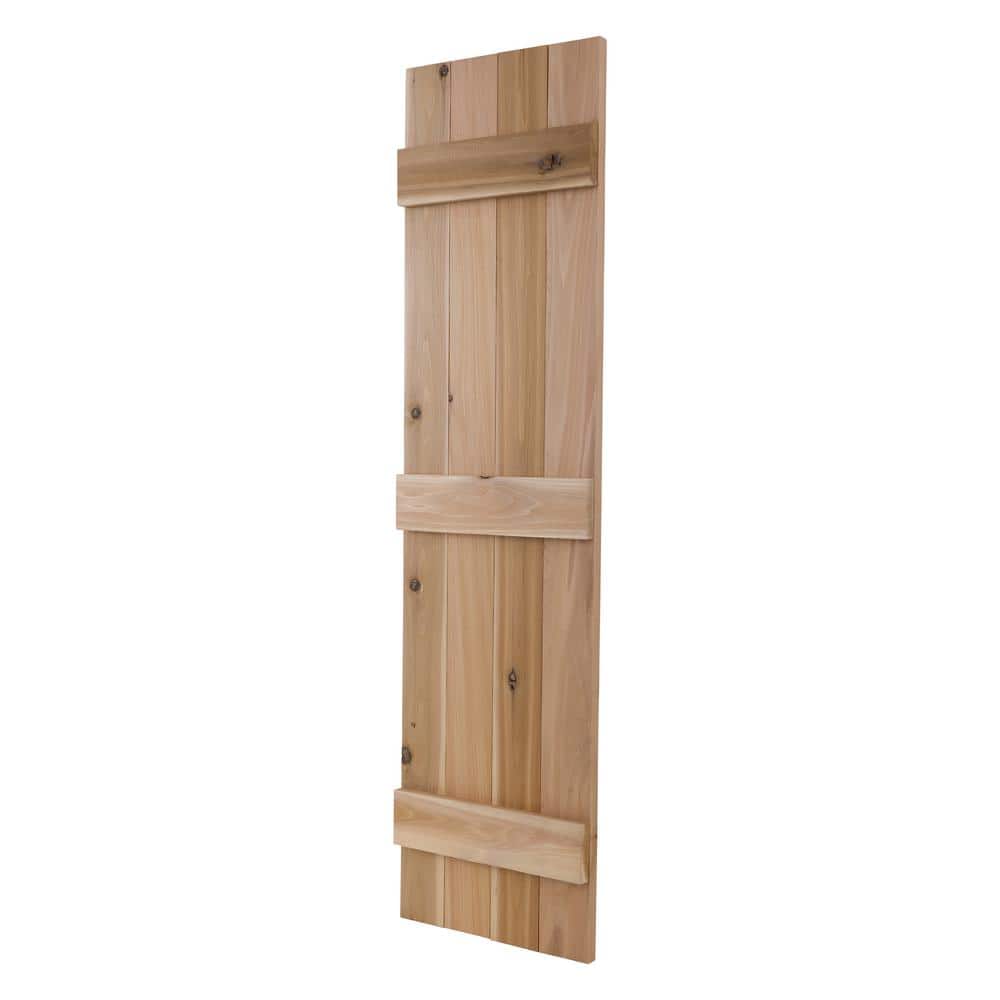 Dirty Blonde Cedar Board and Batten Exterior Shutters, 14x84