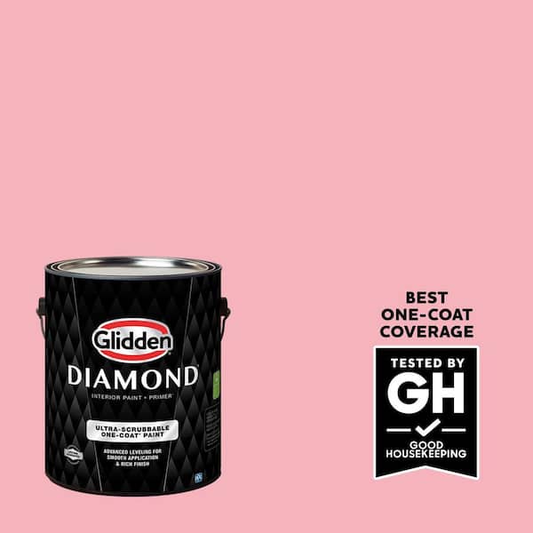 Glidden Diamond 1 gal. PPG1184-3 Powder Rose Satin Interior Paint with Primer