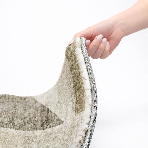 Dream Shag Premium Machine Washable Abstract ADS665 Taupe 10 ft. x 14 ft. Area Rug