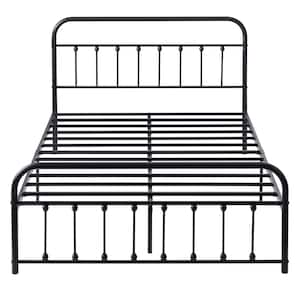 Queen Bed Frame with Headboard, Heavy Duty Platform Bed Frame, No Box Spring Needed, Under Bed Storage Space, 60.9 in. W