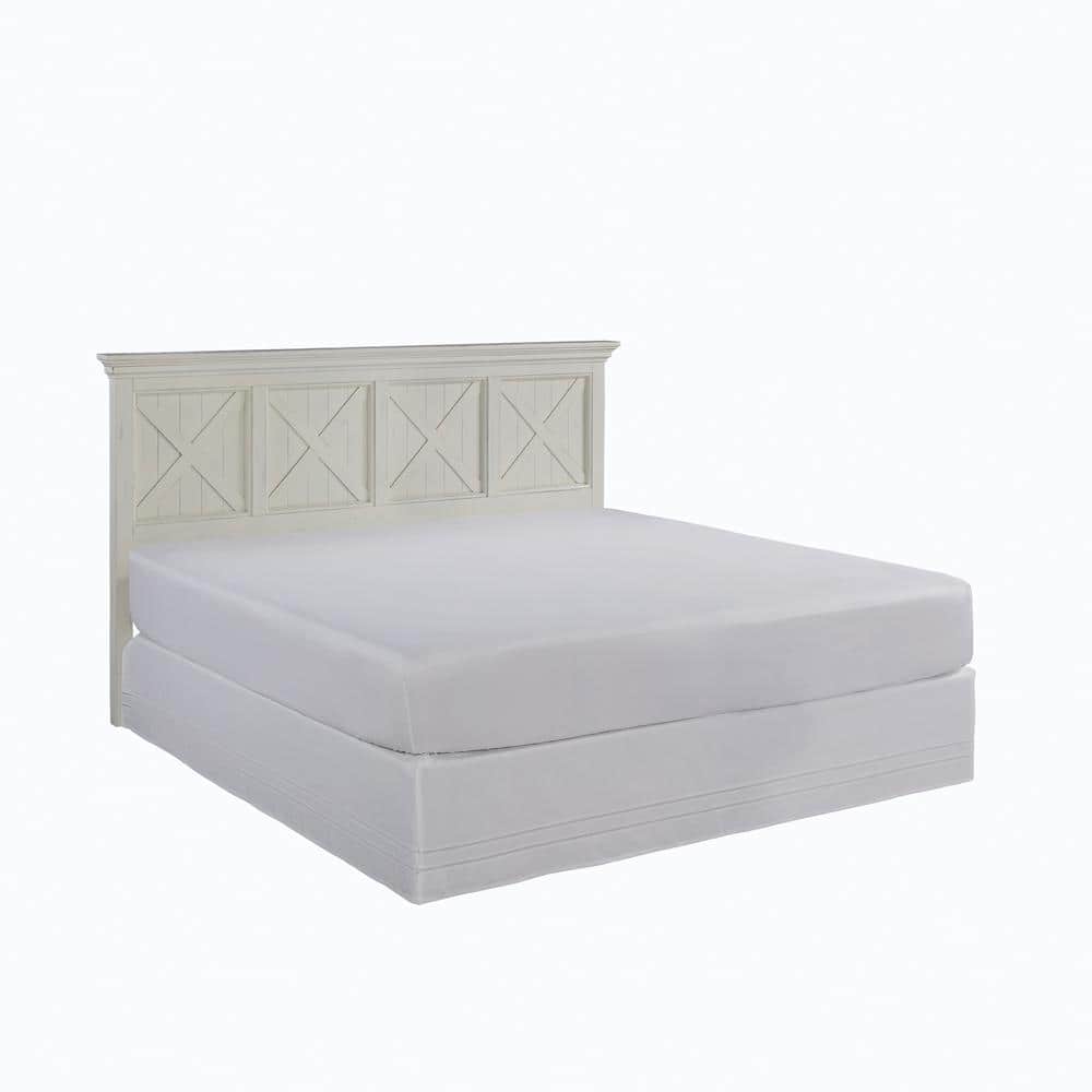Seaside Lodge Off-White King Bed with Nightstand and Chest