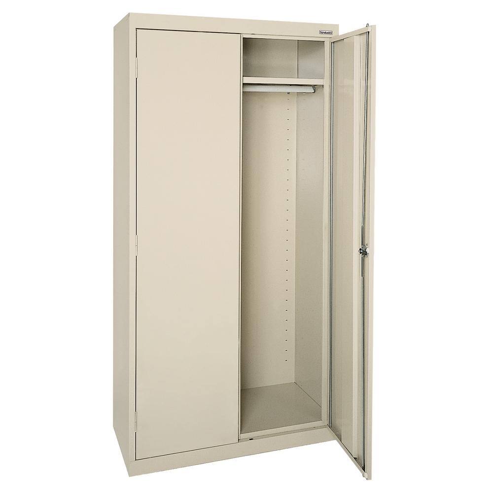 Elite Series Wardrobe Cabinet with Adjustable Shelf, 36"W x 24"D x 72"H, Putty