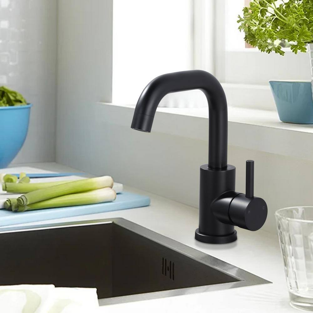 Matte Black Stainless Steel Single Handle Bar Faucet