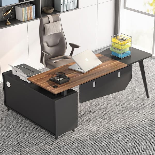 Buy Executive Office Desk for office and workstation in Brown Color