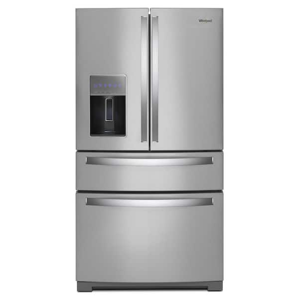 Whirlpool 36 in. 26 cu. ft. Standard Depth French Door Refrigerator in Fingerprint Resistant Stainless Steel with Triple Crisper