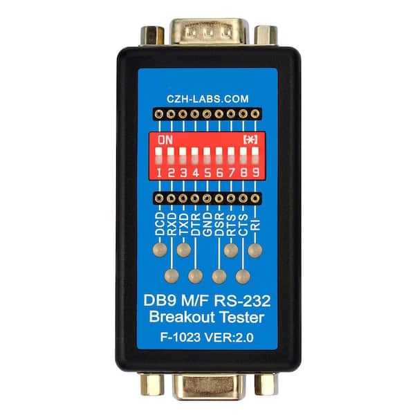 RS232 Breakout Tester with LED Monitor, DB9 Male to Female Module