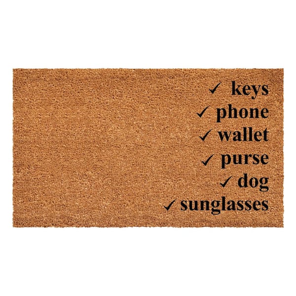 Calloway Mills Checklist Doormat, 17" x 29"