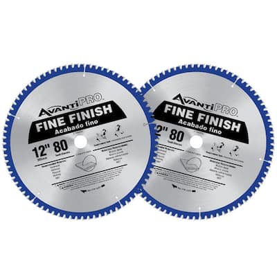 Avanti Pro 12 in. x 80-Tooth Fine Finish Circular Saw Blade (2-Pack) 12 in. x 80-Tooth Fine Finish Circular Saw Blade (2-Pack)