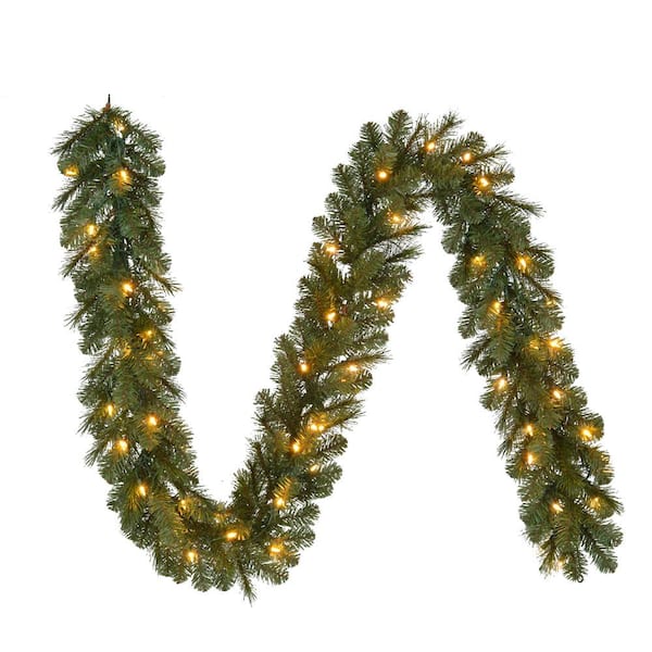 Home Accents Holiday 9 ft Prelit Wesley Garland