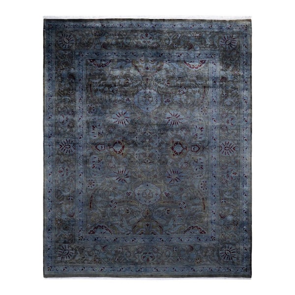 Solo Rugs One-of-a-Kind Contemporary Brown 8 ft. x 10 ft. Hand Knotted Overdyed Area Rug