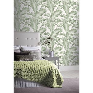 Tropical Palm Paper Non-Pasted Wallpaper Roll (Covers 57 Sq. Ft.)