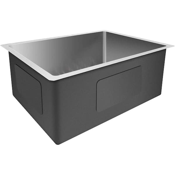 Unbranded 24 in. Undermount Single Bowl 16-Gauge Stainless Steel Kitchen Sink with Accessories