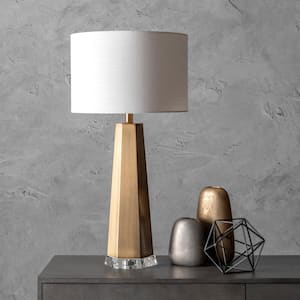 Cheyenne 30 in. Brass Contemporary Table Lamp, Dimmable