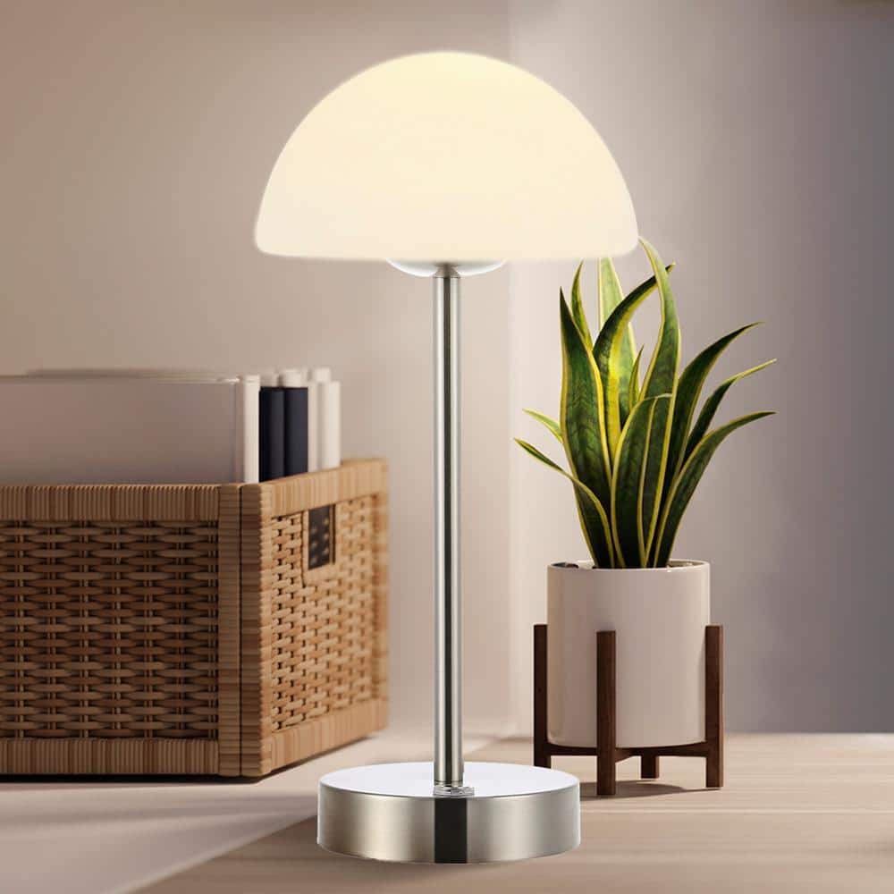 Xavier 12.5" Nickel Polished Cordless LED Buffet Lamp