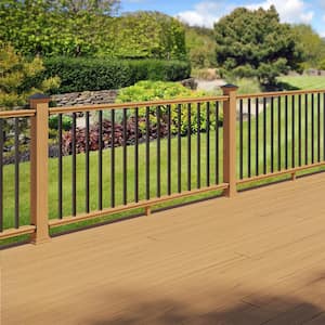 6 ft. Cedar Moulded Rail Kit with Aluminum Square Balusters