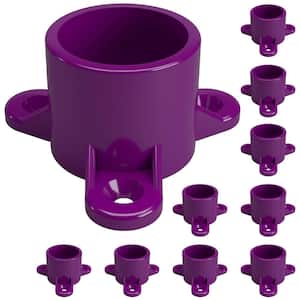1 in. Furniture Grade PVC Table Screw Cap in Purple (10-Pack)