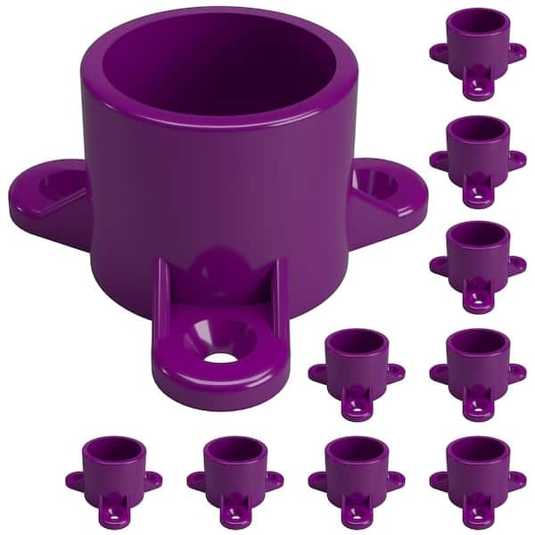 Formufit 1 in. Furniture Grade PVC Table Screw Cap in Purple (10-Pack ...
