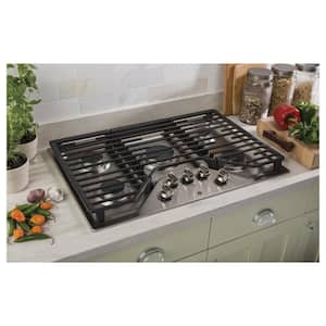 30 in. Gas Cooktop in Stainless Steel with 5 Burners Including Power Burners