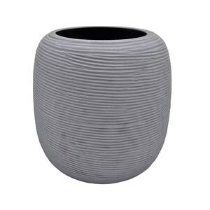 castellousa 6 in. Decorative Gray Ribbed Pot Vase CB-DU8-VS-5.5-GRY ...