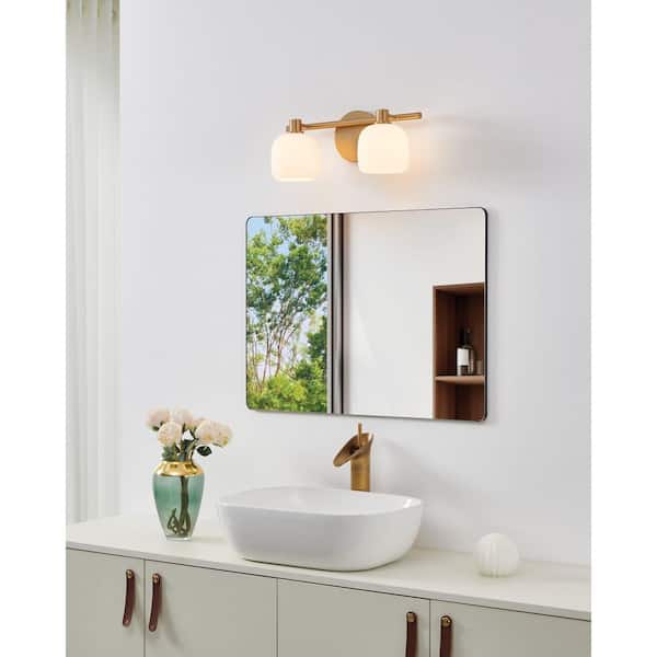 Thesis Valentina 15-in. 2-light Champagne Gold Vanity Light with