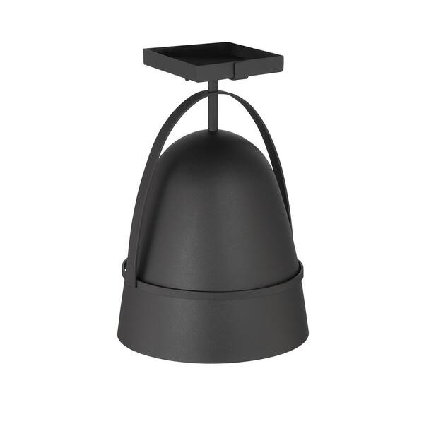 Designers Fountain - Rue 1-Light Black Outdoor Semi Flush Mount Ceiling Light with Dark Sky Metal Shade