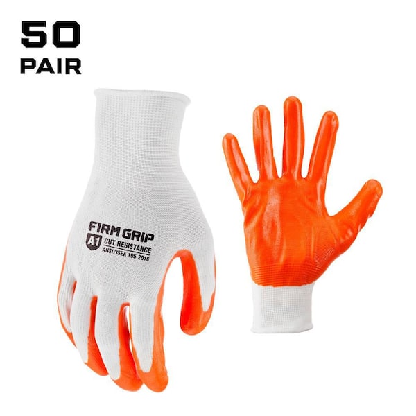 Large Nitrile Coated General Purpose Gloves (50-Pack)