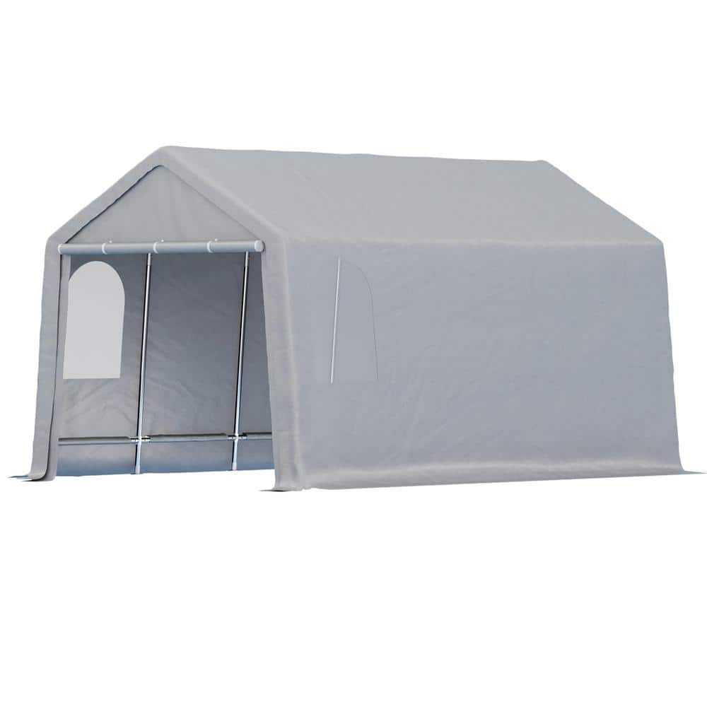 13 ft. W x 20 ft. D x 9.5 ft. H Portable Steel Carport, Metal Frame Storage Tent with Roll-Up Zipper Door price history on PriceWatchPro
