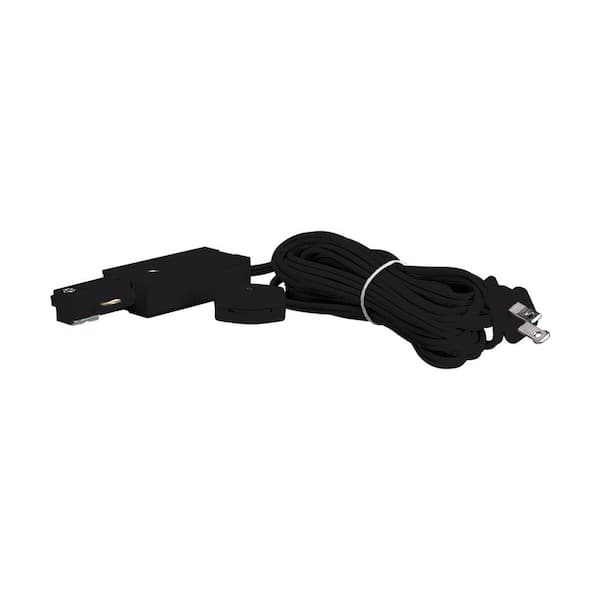 SATCO:Satco Black Single Circuit Track Lighting Live End Cord Kit Track Lighting Connector