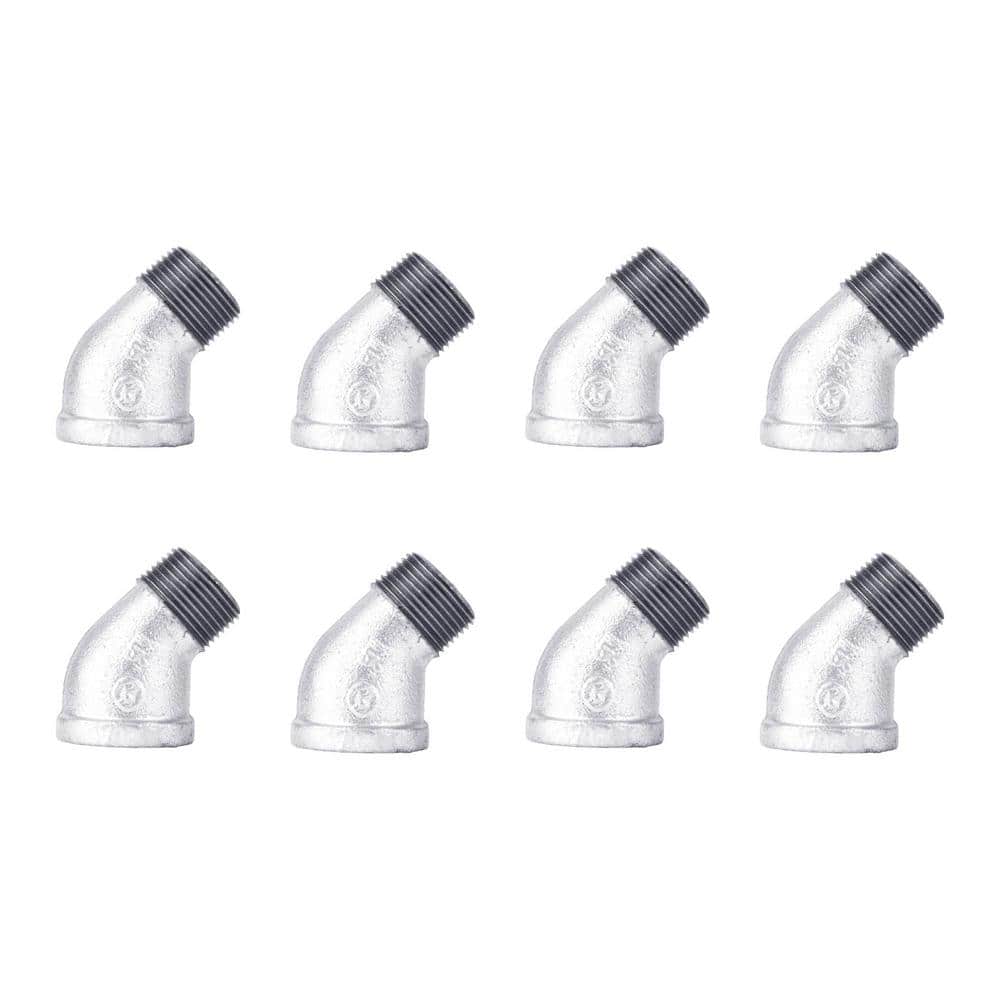 1/2 in. Galvanized Iron 45-Degree FPT x MPT Street Elbow Fitting (8-Pack) price history on PriceWatchPro