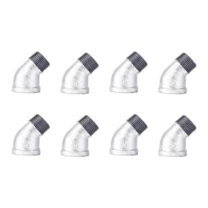 1/2 in. Galvanized Iron 45-Degree FPT x MPT Street Elbow Fitting (8-Pack)