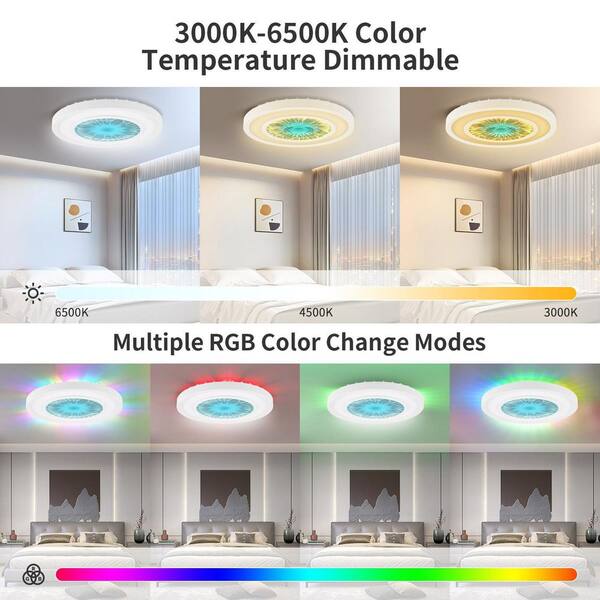 Recess Lighting LED Ceiling Light 4Inch Spot LED Downlight Color Changing  RGB Cold White Smart APP Control Spotlight Halloween Light Christmas Light