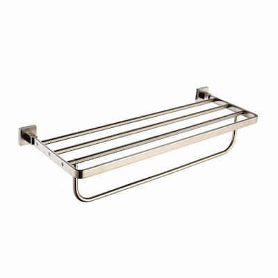 brushed nickel towel ladder