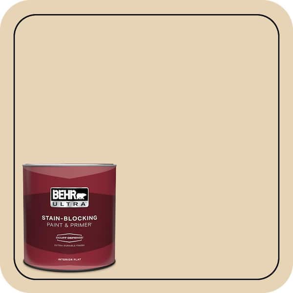 BEHR ULTRA 1 qt. #PPU7-18 Sand Pearl Extra Durable Flat Interior Paint & Primer